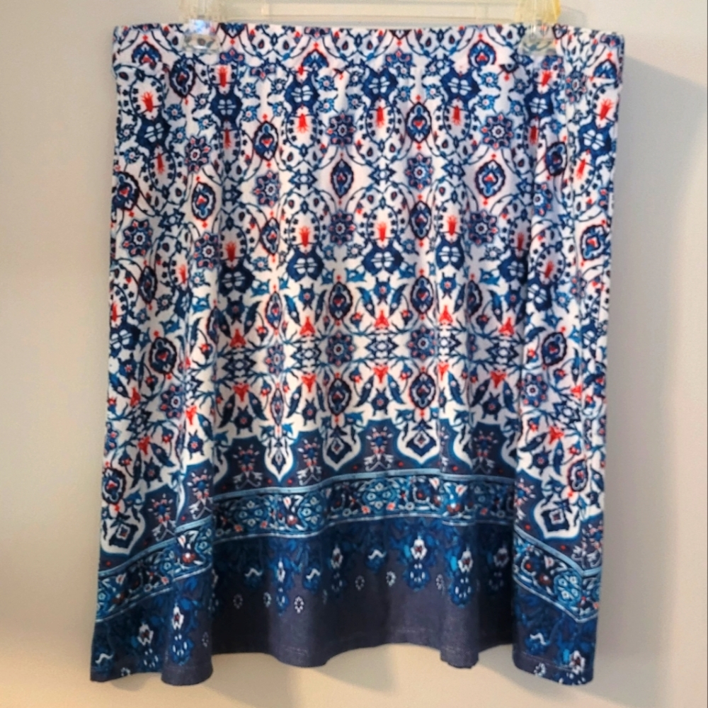 NWT Cato Pattern Skirt XL